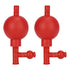 stonylab 2-Pack Rubber Transfer Bulbs, 65 ml Red Rubber Filling Bulbs for Pipettes