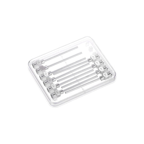 HARFINGTON 10pcs 14Gauge Stainless Steel Dispensing Needles, 1 1/2" Blunt Tips for Thick Liquids, Lab Use