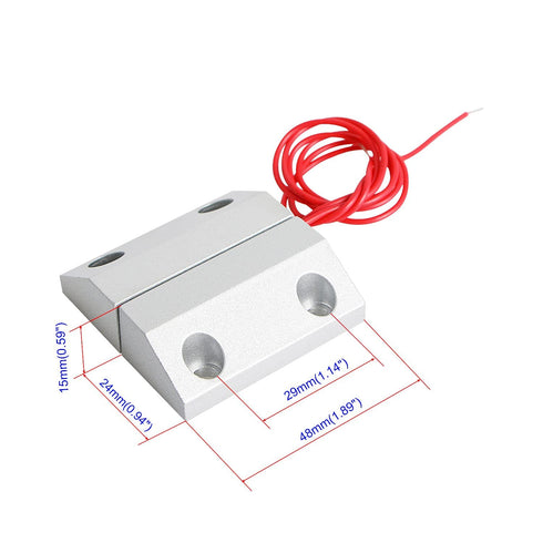 Aoje-Link MC-56 NO Wired Magnetic Switch Door Window Reed Switch Micro Alarm Security Silver Gray 2pcs
