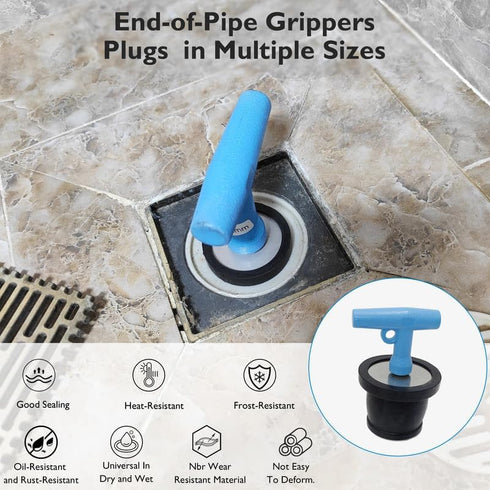 Mechanical Seal, Cleanout Pipe Plug, Expansion Rubber Scupper Plugs 1-5/16" to 1-9/16" Sewer Cleanout Cap Winterizing Boat Handle Drain Plug with Galvanized Screwand Nut for Most Pipe Sink Pool