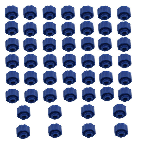 50PCS Easy Grip Syringe Tip Caps No Needle Luer Lock for Feeding Tubes Lab Supplies, Blue