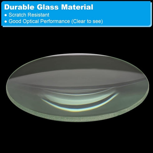 PATIKIL 12" (300mm) Focal Length Double Convex Lens, 2 Pack, 100mm Diameter, 11mm Height, Clear Glass Lens
