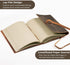LEATHER VILLAGE Leather Bound Journal, Writing Notebook for Men Women, 300 Kraft Pages, Handmade, Rustic Brown