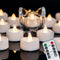 Remote Candles, 12PCS Flameless Tea Light Candles, Battery Operated with Timer, 400+ Hours LED Votive Decor
