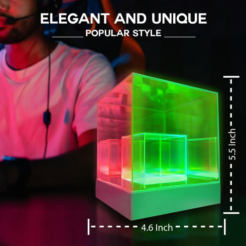 3D Lumoonosity Infinity Cube Light - Infinity Lamp for Bedroom, Gamer Room - USB Powered, Color Changing Eye-Catching