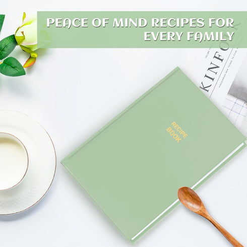 Perfect Blank Recipe Book: Waterproof Cover, 186 Pages to Write and Organize Your Own Recipes (Spring Green)