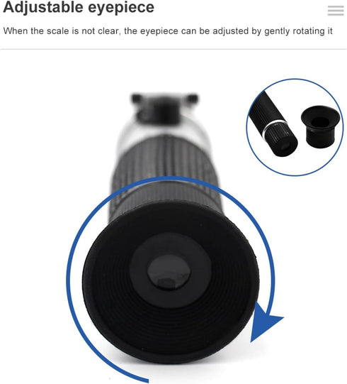 VGVGV 0-80% Brix Refractometer, Handheld Alcohol Refractometer Liquor Alcohol Content Tester Wine Concentration Tester