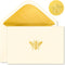 Crisky 50 Pack Blank Cards and Envelopes 4x6, Embossed Gold Foil Bee