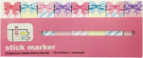 Wrapables Bookmark Flag Tab Sticky Markers, Bows (Set of 2)