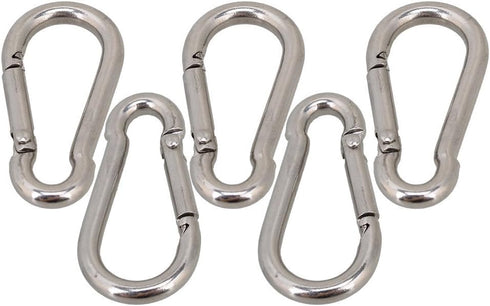 szzijia M4 40mm Multifunctional 304 Stainless Steel Spring Loaded Gate Snap Carabiner Hook