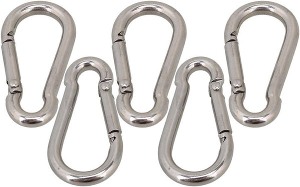 szzijia M4 40mm Multifunctional 304 Stainless Steel Spring Loaded Gate Snap Carabiner Hook