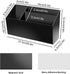 Black Acrylic Magnetic Pen Holder - Large Self Adhesive Wall Dry Erase Marker Holder for Home, School, Office