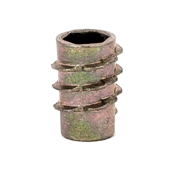 E-Z LOK Knife Threaded Insert for Soft Wood, Zinc Hex-Flush Thread Inserts, Pack of 100