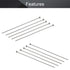 Utoolmart 2mm Dia Round Tip Steel Straight Ejector Pin Punch, 150mm Long, Silver Gray, 10pcs