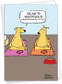 NobleWorks - 1 Happy Birthday Cartoon Greeting Card, Funny Notecard with Envelope, Comic Stationery
