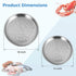Sacolin 2 14 Inch 16 Inch Seafood Trays for Seafood Barbecue, Pcs Seafood Platter Round Trays, Stainless Steel Serving