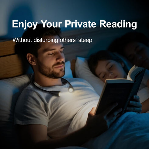 FBY 3 90 LED Rechargeable Neck Reading Light Suitable for Reading Books with Color Temperatures, Hour Long-Lasting
