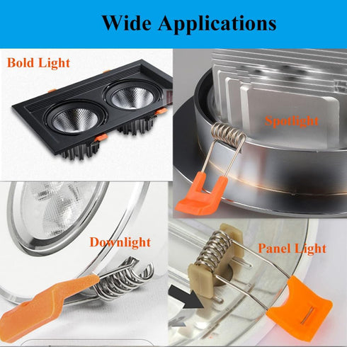 HONYURIS 10 Sets Mounting/45x16mm/Orange Downlight Panel Lamp Spring Clips Light Emitting Diode Recessed Lighting