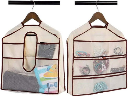 Hanger Diversion Safe, Hanging Closet Safe with Dual-Sided Pocket for Hiding Valuables at Home or Travel