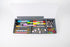 Glassboard Studio Glass Dry Erase Doodle Tray for Desktop, Marker and Eraser Included, Gray, 8 Markers