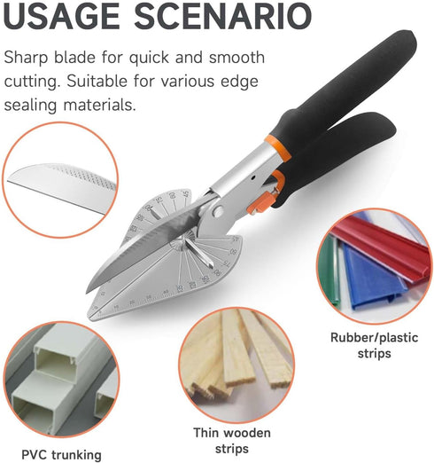 TOWOT Multi Angle Trim Cutter Miter Shears, Adjustable 45 to 135 Degree, Safety Lock Hand Tools for Cutting