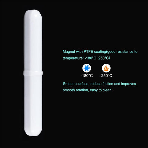 MECCANIXITY Magnetic Stirrer Mixer Stir Bar Rod 70mm x 10mm with Ring Shape Coating Magnet, 2Pcs