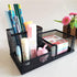TSY TOOL 2 Pack Black Pen Holder, Mesh Desk Organizer with Pencil Holder and Storage Baskets for Office Supplies