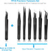 YHYZ 7pcs Precision Tweezers Set, Premium Anti-Static Stainless Steel ESD Tweezers Kit for Electronics, Jewelry, DIY
