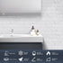 Yew & Tulip 30 PCS Peel and Stick Subway Tile for Kitchen Backsplash, 3"x9" White Marble Faux Stone