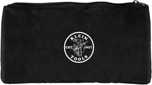 Klein Tools VDV770-500 Nylon Zipper Pouch, Divided Black Tool Bag for Various Uses Including Tone and Probe Kit