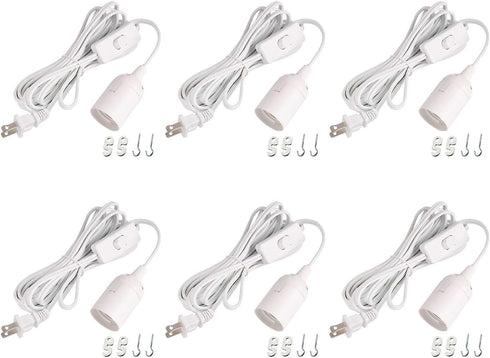 Simple Deluxe 6-Pack 20 Feet Extension Hanging Lantern Pendant Light Lamp Cord