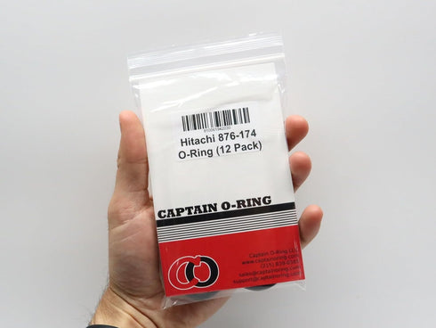 Captain O-Ring, Replacement 876-174 Piston O-Rings for Select Hitachi Nailers/Staplers, 12 Pack