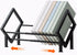 Expandable Desktop Bookshelf Organizer, Metal Office Tabletop Book Storage Rack, Large Tilting