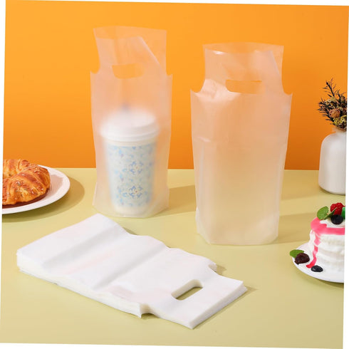 500pcs SOLUSTRE Reusable Milk Tea Bags Drink Pouches Bulk Portable Water Cup Storage Bags Cup Carriers