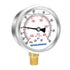 MEASUREMAN 2-1/2" Dial Size, Glycerin Filled Pressure Gauge, 30inHG-60psi, 304 Stainless Steel Case, 1/4"NPT Lower Mount