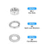 Hex Nuts Assortment Kit, 60Pcs M6-1 Hex Nuts with Flat Washers & Split Lock Washers, 304 Stainless Steel Hardware