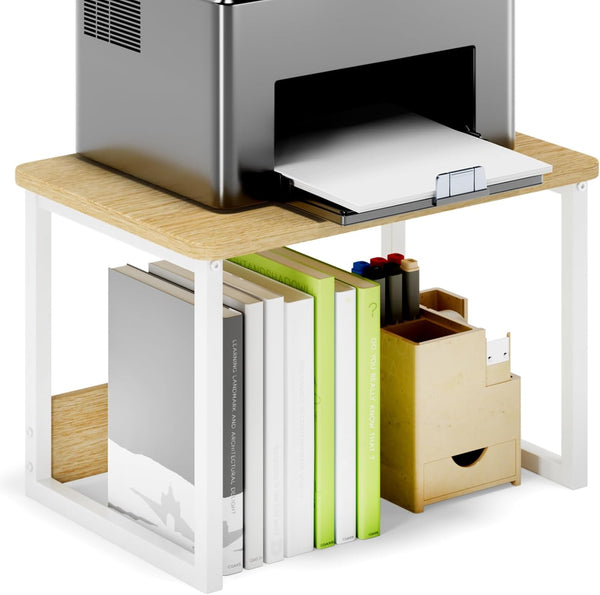 MARTY Printer Stand with Storage for Desk, Desktop Printer Stand Shelf Organzier for
