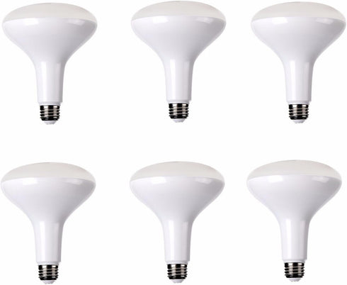 Elitco Lighting BR40LED201-6PK LED-Household-Light-Bulbs Led BR40, 2700K, 120, CRI80, Ul, 15W, 75W Equivalent, 25000Hrs,