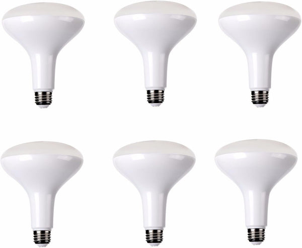 Elitco Lighting BR40LED201-6PK LED-Household-Light-Bulbs Led BR40, 2700K, 120, CRI80, Ul, 15W, 75W Equivalent, 25000Hrs,