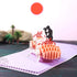 CUTE POPUP Enchanting 3D Wedding Car Card - Premium Handmade Gift - Captivating Pop Up Couple Design