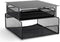 Safco Products Onyx Mesh Deluxe Under Desk Hanging File Organizer, Black, Steel, 2 Compartments