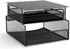 Safco Products Onyx Mesh Deluxe Under Desk Hanging File Organizer, Black, Steel, 2 Compartments