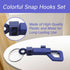 BRBASAP 10 Pack Plastic Snap Hook, 6.5mm Rotary Cord Clips with Split Keychains O-Ring for Outdoor Camping