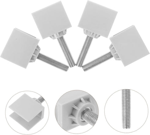 4pcs Zerodeko Heavy Duty Side Table Mounting Clamps Rail Accessories for Under Shelf Support Sturdy Design for Easy