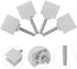 4pcs Zerodeko Heavy Duty Side Table Mounting Clamps Rail Accessories for Under Shelf Support Sturdy Design for Easy