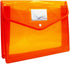 TIENO 2pcs Legal Envelopes, Plastic Expandable Folder with Pockets, Snap Closure File Wallet, Business Organizer, Orange