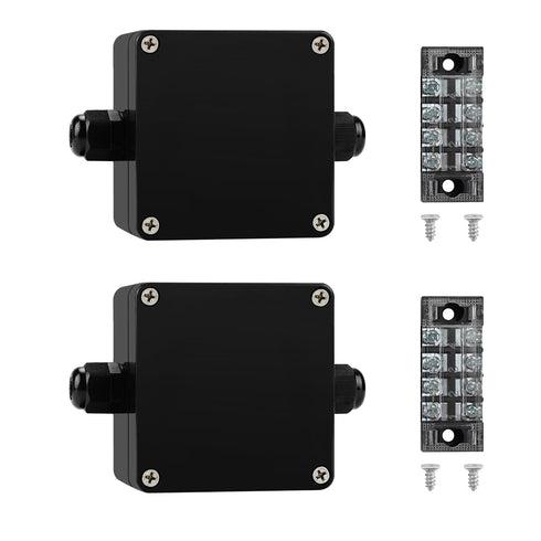 ABS IP67 Waterproof Dustproof Electrical Junction Box, with 15A 600V Barrier Terminal Cable Connector