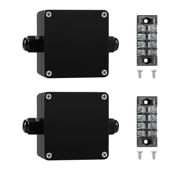 ABS IP67 Waterproof Dustproof Electrical Junction Box, with 15A 600V Barrier Terminal Cable Connector