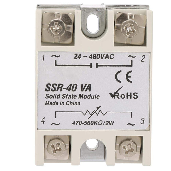 SSR-40VA Load Voltage 24-480V AC: 40A Rated Current Resistance Regulator Solid State Relay Module