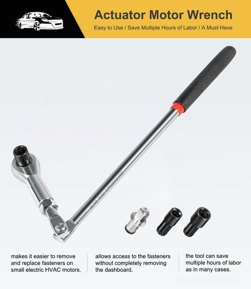 Yoursme 64180 Actuator Motor Tool Set, Includes 5.5mm 7mm 8mm Socket and 1/4" Square Drive Adapter, 5 pc